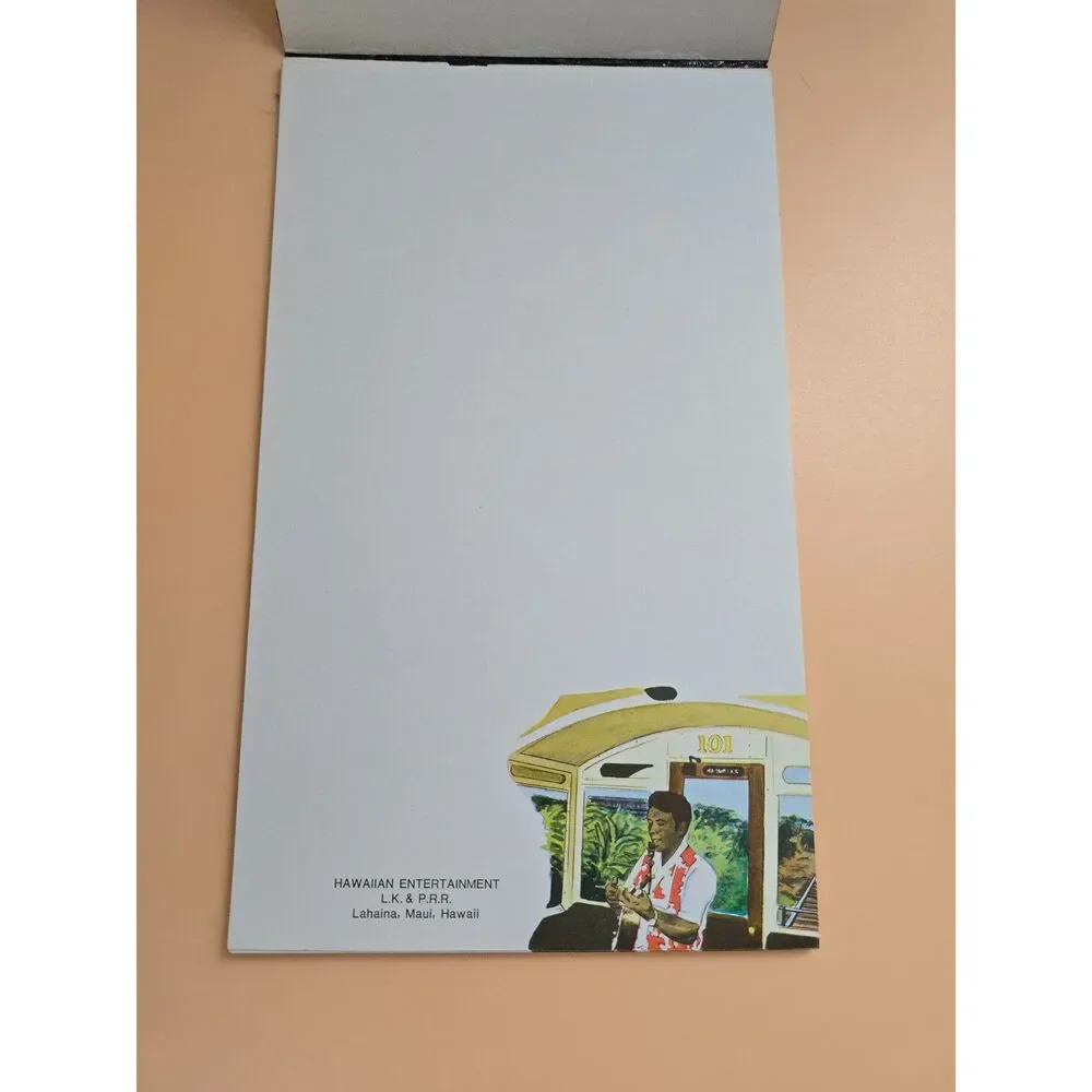 VTG Hawaii Sugar Cane Train Notepad Souvenir 1970 Illustrated Pages Hawaiiana